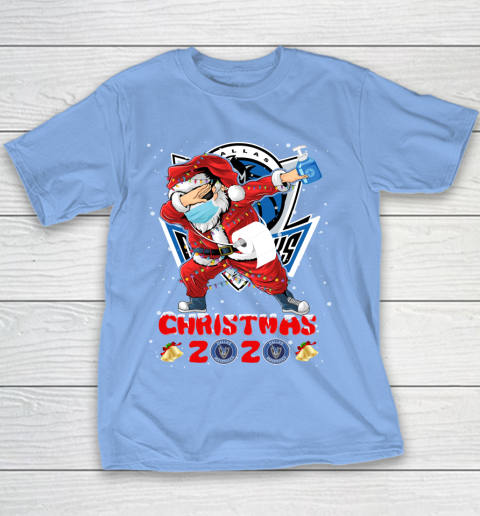 Dallas Mavericks Funny Santa Claus Dabbing Christmas 2020 NBA Youth T-Shirt 8