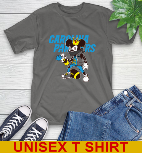Carolina Panthers NFL Football Mickey Peace Sign Sports T-Shirt 8