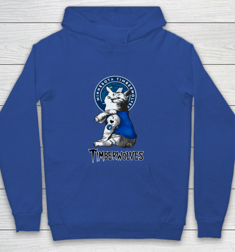 NBA Basketball My Cat Loves Minnesota Timberwolves Youth Hoodie 6