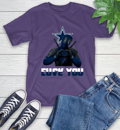 NHL Dallas Cowboys Deadpool Love You Fuck You Football Sports T-Shirt 5