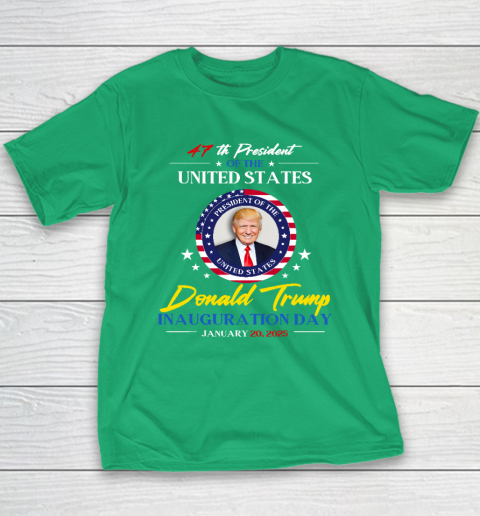 President Donald Trump Inauguration Day 2025 47th President Youth T-Shirt 4