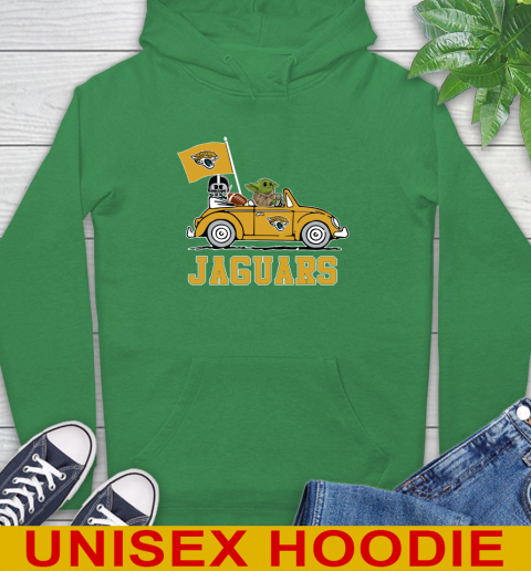 NFL Football Jacksonville Jaguars Darth Vader Baby Yoda Driving Star Wars Shirt Hoodie 8