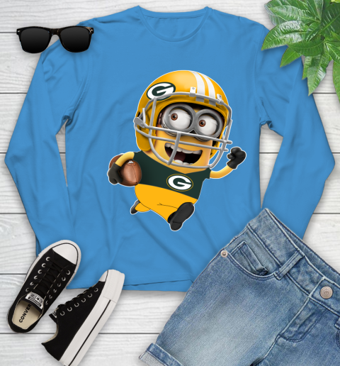 NFL Green Bay Packers Minions Disney Football Sports Youth Long Sleeve 7