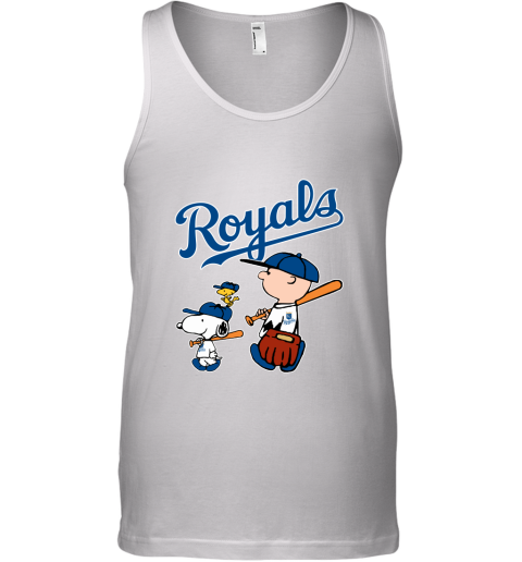 Kansas City Royalslet's Play Baseball Together Snoopy MLB Tank Top