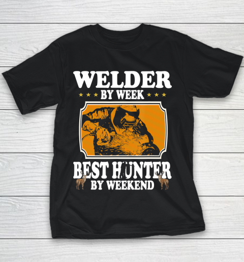 Father gift shirt Vintage Welder by week best Hunter by weekend gifts father T Shirt Youth T-Shirt