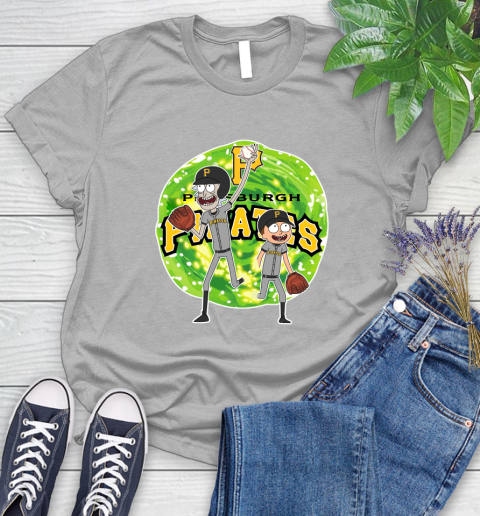 MLB Pittsburgh Pirates Rick And Morty Baseball Sports Women's T-Shirt 5