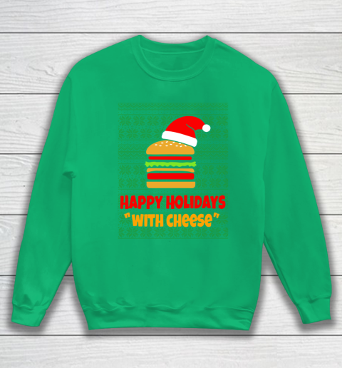 Happy Holidays With Cheese Christmas Ugly Sweatshirt 5