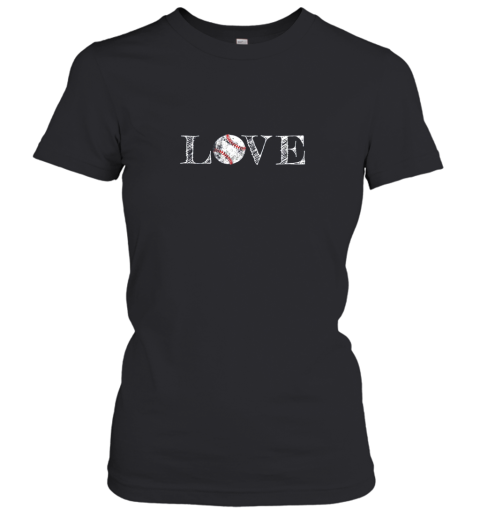 Womens Baseball Lover Mom Girlfriend Distressed Graphic Gift Shirt Women's T-Shirt