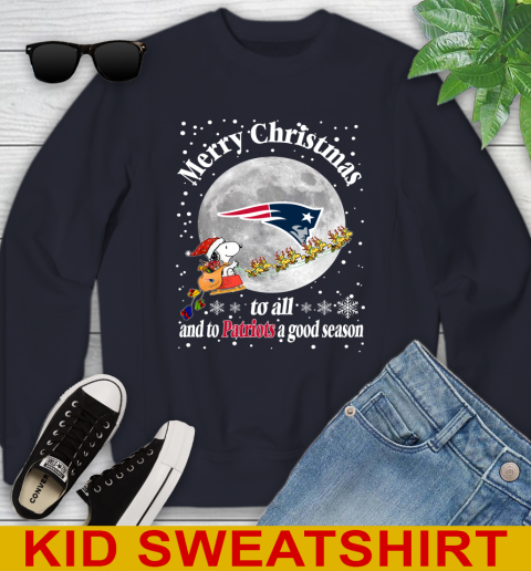 New England Patriots Merry Christmas To All And To Patriots A Good Season NFL Football Sports Youth Sweatshirt 2