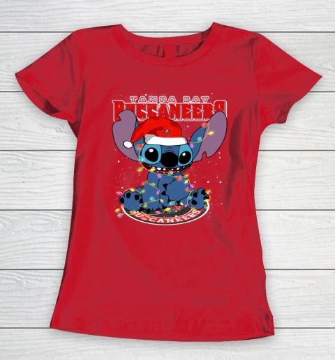 Tampa Bay Buccaneers NFL Football noel stitch Christmas Women's T-Shirt 7