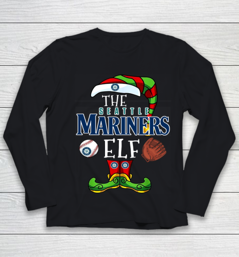 Seattle Mariners Christmas ELF Funny MLB Youth Long Sleeve