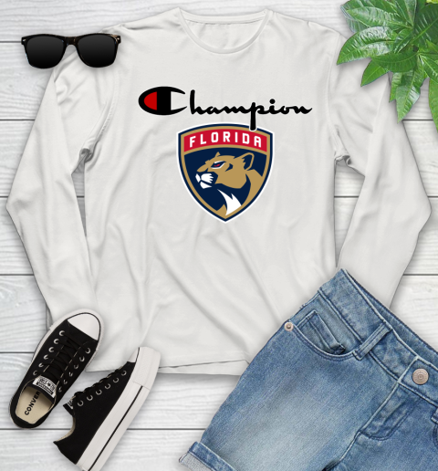 NHL Hockey Florida Panthers Champion Shirt Youth Long Sleeve 10