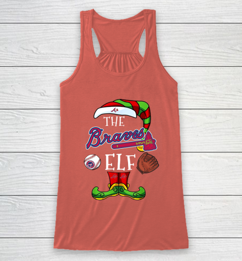 Atlanta Braves Christmas ELF Funny MLB Racerback Tank 3