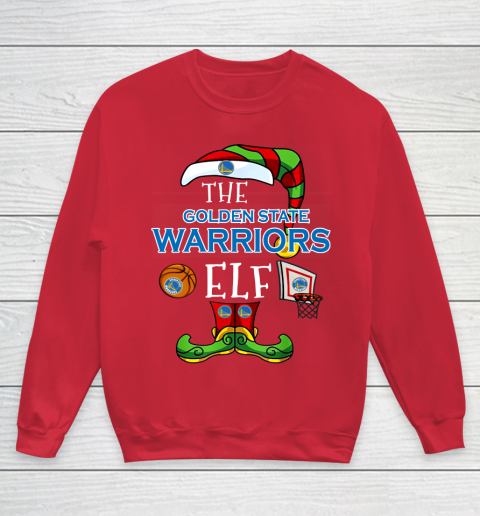 Golden State Warriors Christmas ELF Funny NBA Youth Sweatshirt 7
