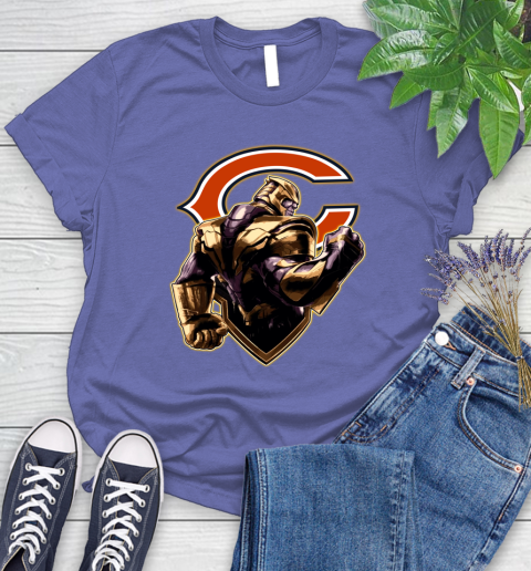 NFL Thanos Avengers Endgame Football Sports Chicago Bears Women's T-Shirt 11