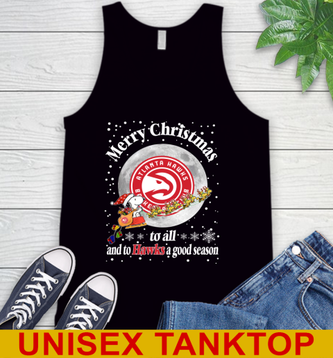 Atlanta Hawks Merry Christmas To All And To Hawks A Good Season NBA Basketball Sports Tank Top