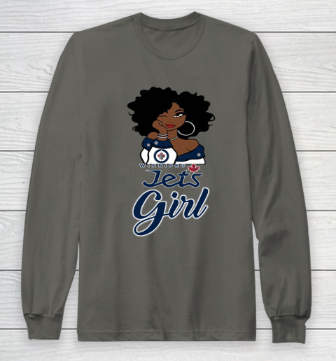 Winnipeg Jets Girl NHL Long Sleeve T-Shirt 8