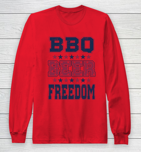 BBQ Beer Freedom Long Sleeve T-Shirt 10