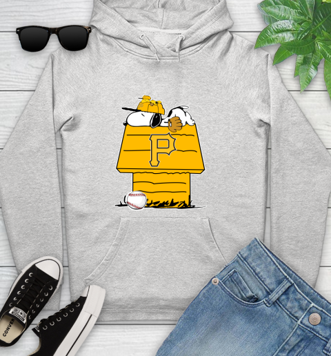 MLB Pittsburgh Pirates Snoopy Woodstock The Peanuts Movie Baseball T Shirt Youth Hoodie