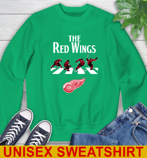 NHL Hockey Detroit Red Wings The Beatles Rock Band Shirt Sweatshirt 8