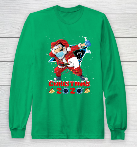 Carolina Panthers Funny Santa Claus Dabbing Christmas 2020 NFL Long Sleeve T-Shirt 4