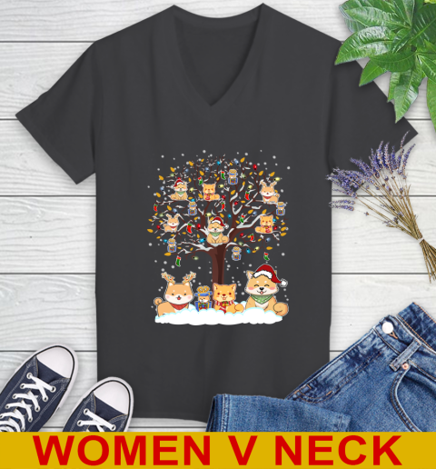 Shiba inu dog pet lover light christmas tree shirt 80