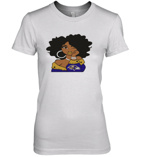 Baltimore Ravens Betty Boop Premium Women's T-Shirt