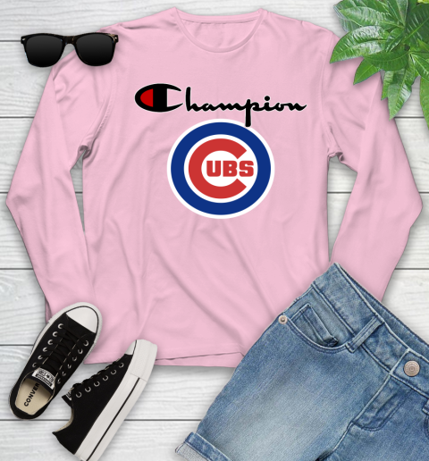 MLB Baseball Chicago Cubs Champion Shirt Youth Long Sleeve 8