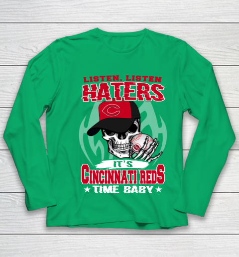 Listen Haters It is REDS Time Baby MLB Youth Long Sleeve 4