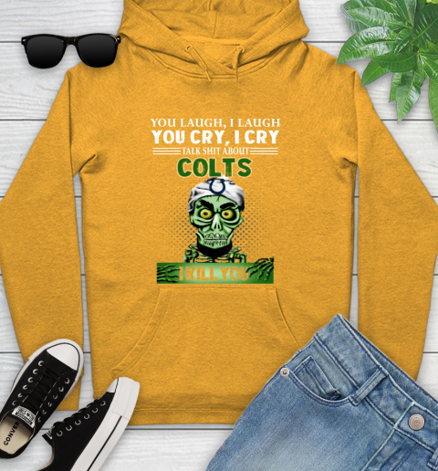 NFL Talk Shit About Indianapolis Colts I Kill You Achmed The Dead Terrorist Jeffrey Dunham Football Youth Hoodie 3 NFL Talk Shit About Indianapolis Colts I Kill You Achmed The Dead Terrorist Jeffrey Dunham Football Youth Hoodie - Image 3
