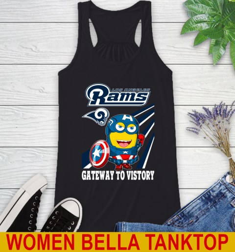 NFL Football Los Angeles Rams Captain America Marvel Avengers Minion Shirt Racerback Tank