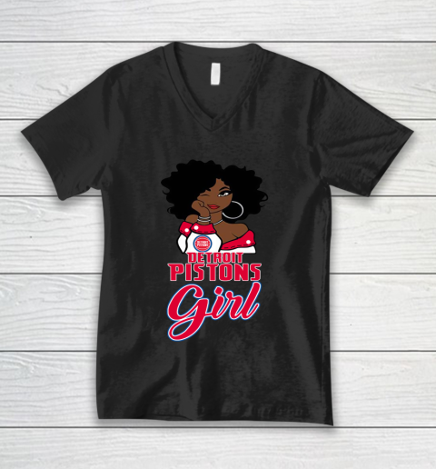 Detroit Pistons Girl NBA V-Neck T-Shirt