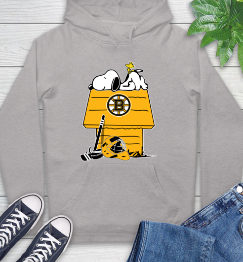 Boston Bruins NHL Hockey Snoopy Woodstock The Peanuts Movie Hoodie 12