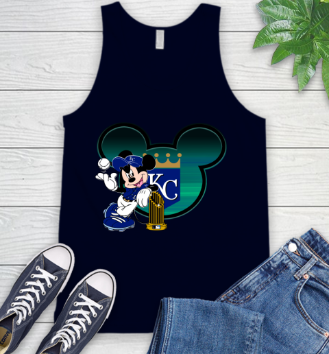 MLB Kansas City Royals The Commissioner's Trophy Mickey Mouse Disney Tank Top 3