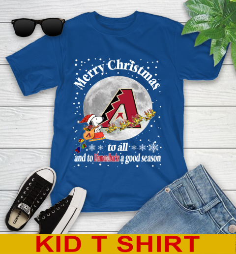 Arizona Diamondbacks Merry Christmas To All And To Diamondbacks A Good Season MLB Baseball Sports Youth T-Shirt 10
