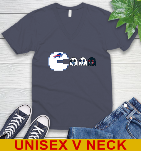 Buffalo Bills NFL Football Pac Man Champion V-Neck T-Shirt 8