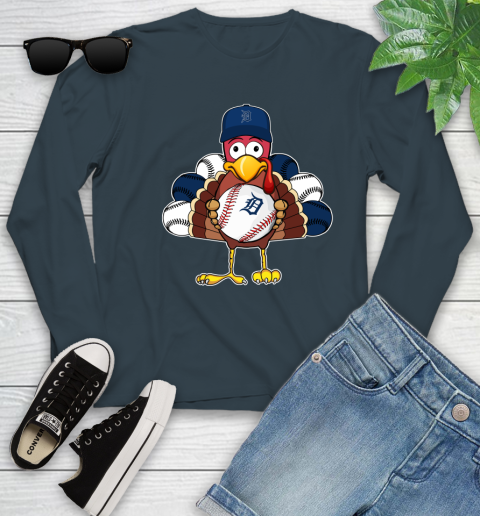 Detroit Tigers Turkey thanksgiving Youth Long Sleeve 8