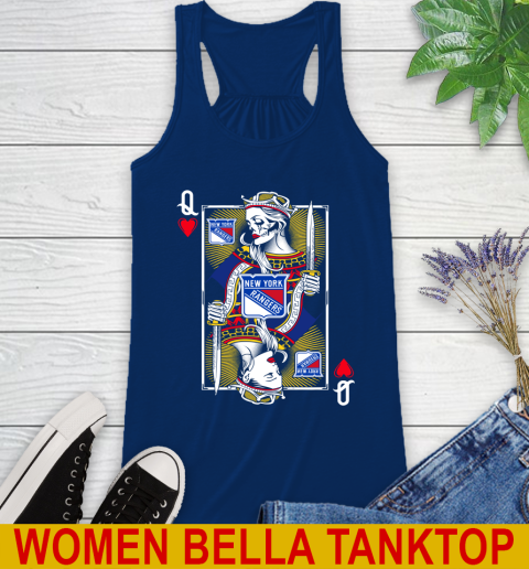 NHL Hockey New York Rangers The Queen Of Hearts Card Shirt Racerback Tank 7