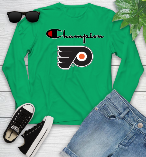 NHL Hockey Philadelphia Flyers Champion Shirt Youth Long Sleeve 4
