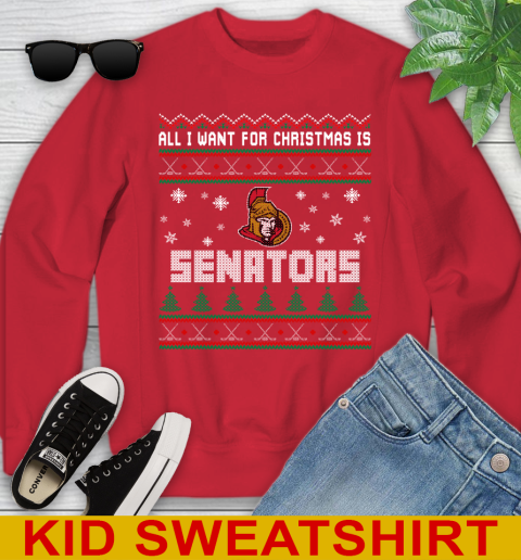 Ottawa Senators NHL Hockey All I Want For Christmas Is My Team Sports 115