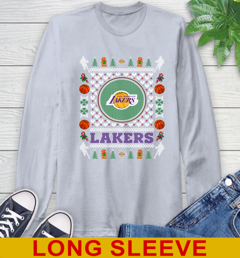 Los Angeles Lakers Merry Christmas NBA Basketball Loyal Fan Long Sleeve T-Shirt 6