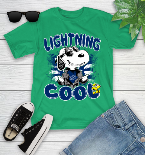 NHL Hockey Tampa Bay Lightning Cool Snoopy Shirt Youth T-Shirt 7