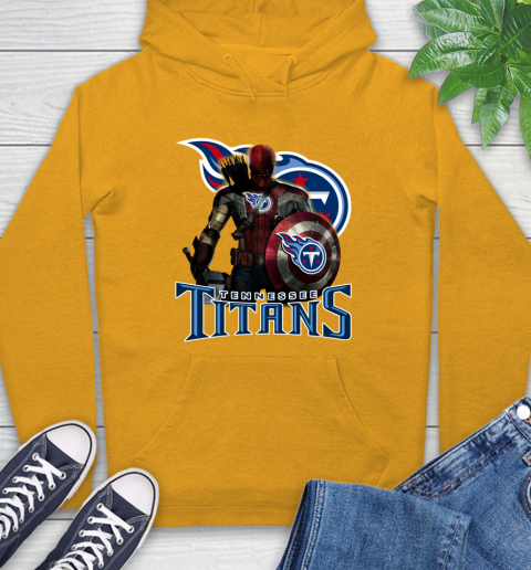 NFL Captain America Thor Spider Man Hawkeye Avengers Endgame Football Tennessee Titans Hoodie 3