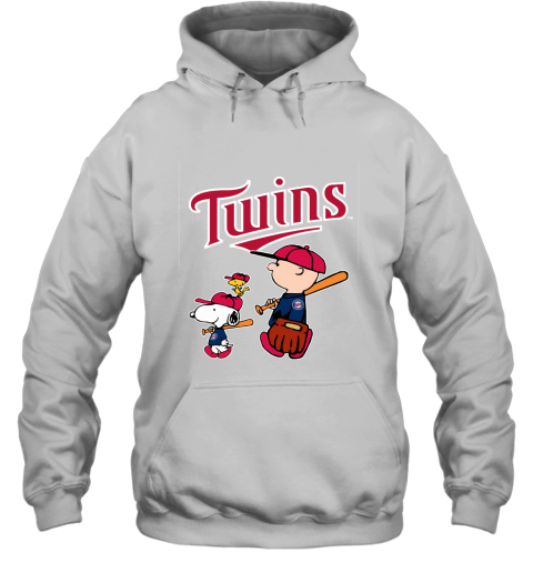 Minnesota Twins Let's Play Baseball Together Snoopy MLB Hoodie