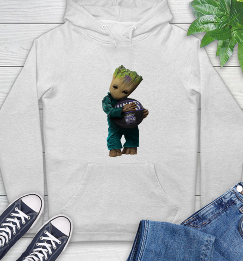 NBA Groot Guardians Of The Galaxy Basketball Sports Sacramento Kings Hoodie
