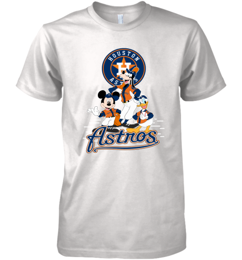 HOUSTON ASTROS MICKEY DONALD AND GOOFY BASEBALL SHIRTS Premium Men's T-Shirt