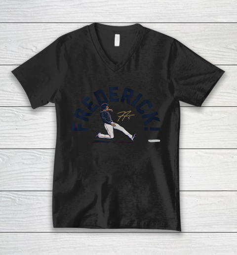 Frederick Freddie Baseball V-Neck T-Shirt
