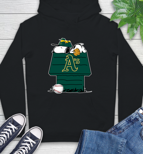 MLB Oakland Athletics Snoopy Woodstock The Peanuts Movie Baseball T Shirt Hoodie 2