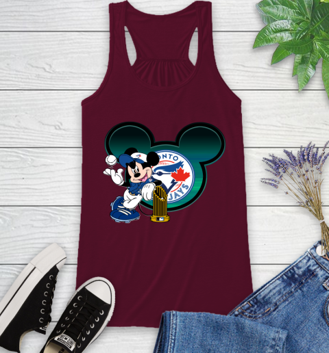 MLB Toronto Blue Jays The Commissioner's Trophy Mickey Mouse Disney Racerback Tank 3