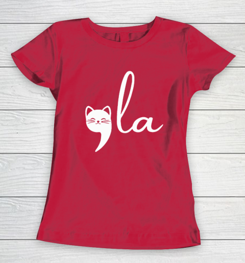 Cat Comma La Kamala Harris For President 2024 Election Women's T-Shirt 7